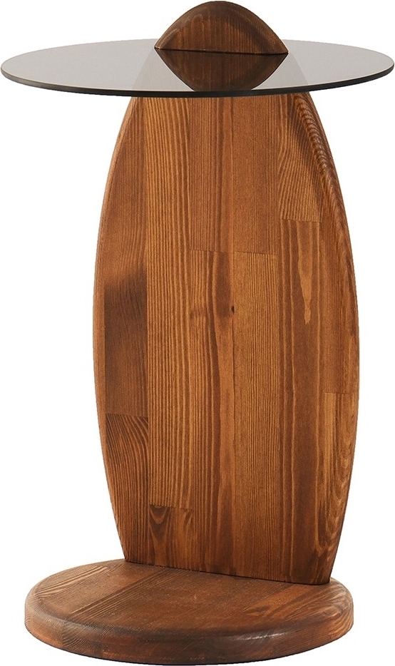 Surf sidobord �35 cm&nbsp;- Kastanj/r�kf�rgat glas