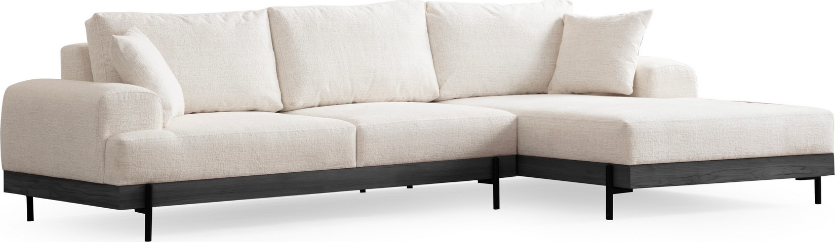 Eti divansoffa h�ger - Vit/svart