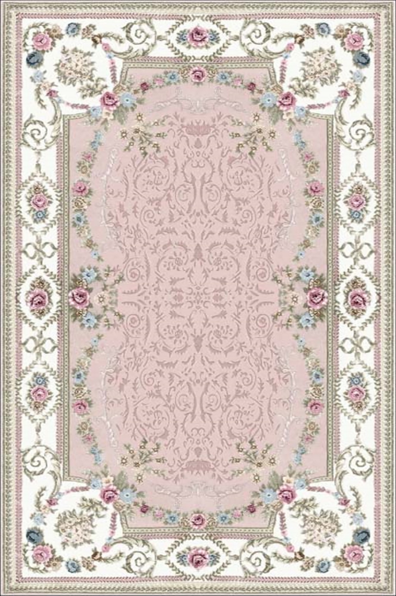 Veluro 1800 vloerkleed - Wit/roze Veluro 1800 vloerkleed - Wit/roze