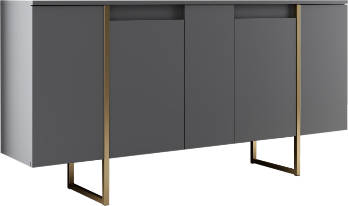 Lux dressoir Antraciet/goud