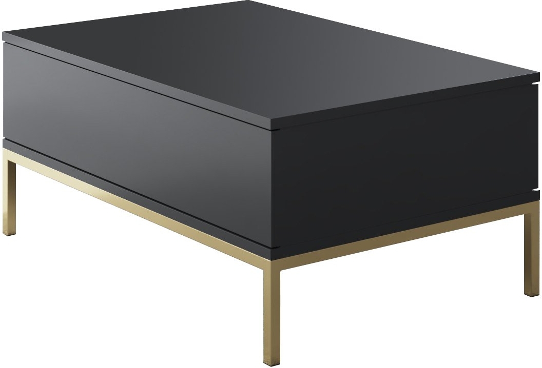 Lord salontafel 90 x 60 cm - Antraciet/goud