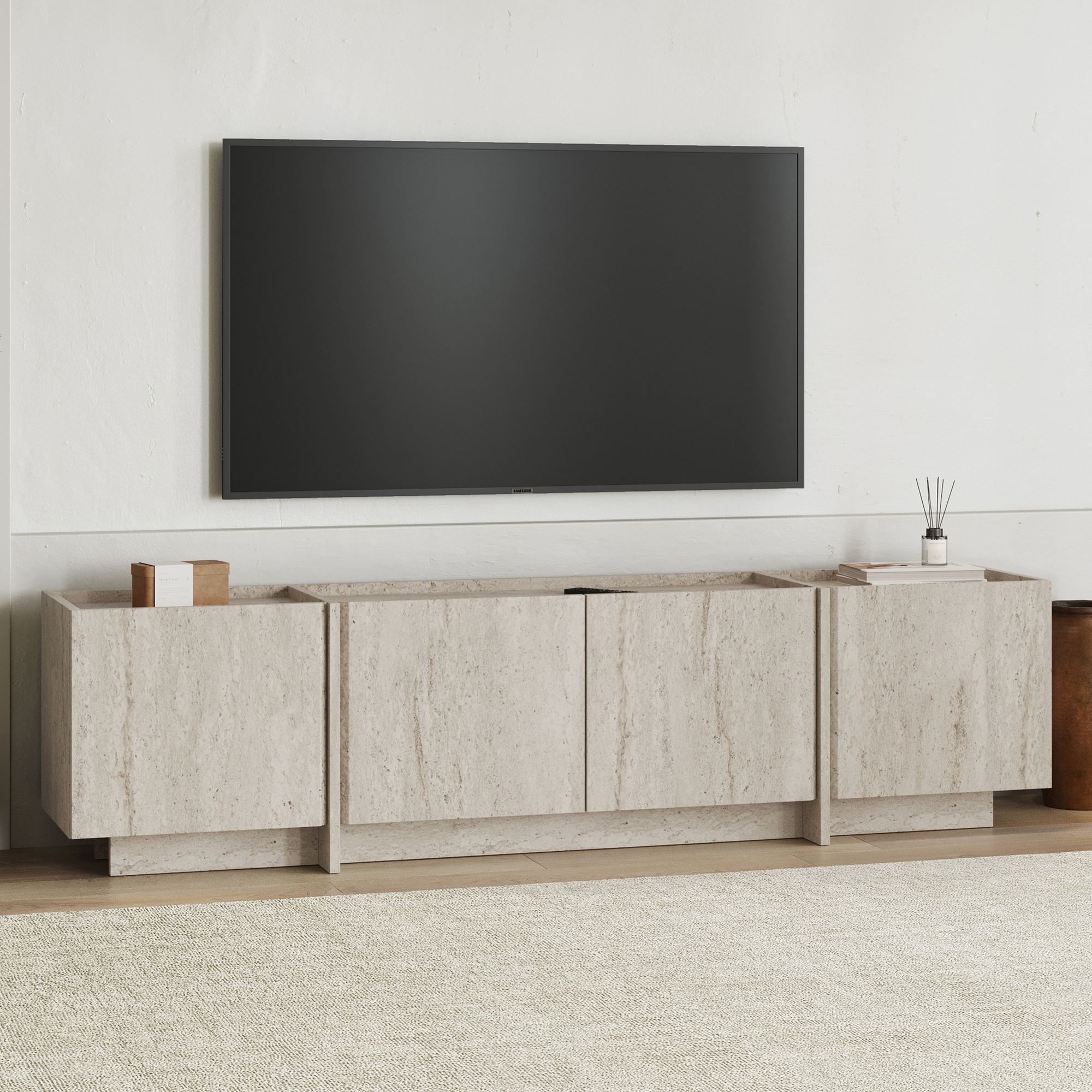 TV-b�nk Lorensa 180 cm - Travertin
