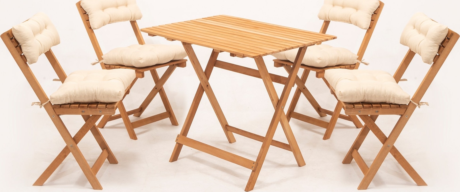 Jardin outdoor dining groep 3 - Boek/creme Jardin outdoor dining groep 3 - Boek/creme