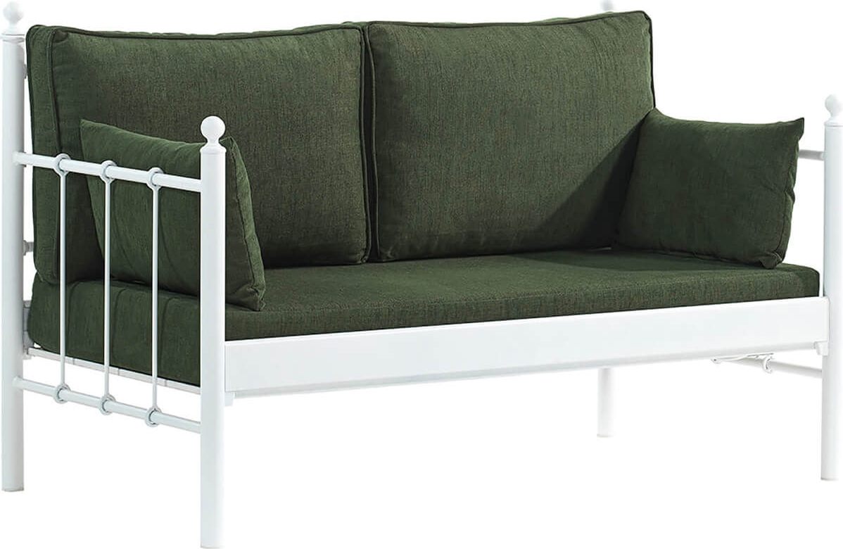 Lalas 2-sits utesoffa - Vit/grön Lalas 2-sits utesoffa - Vit/grön