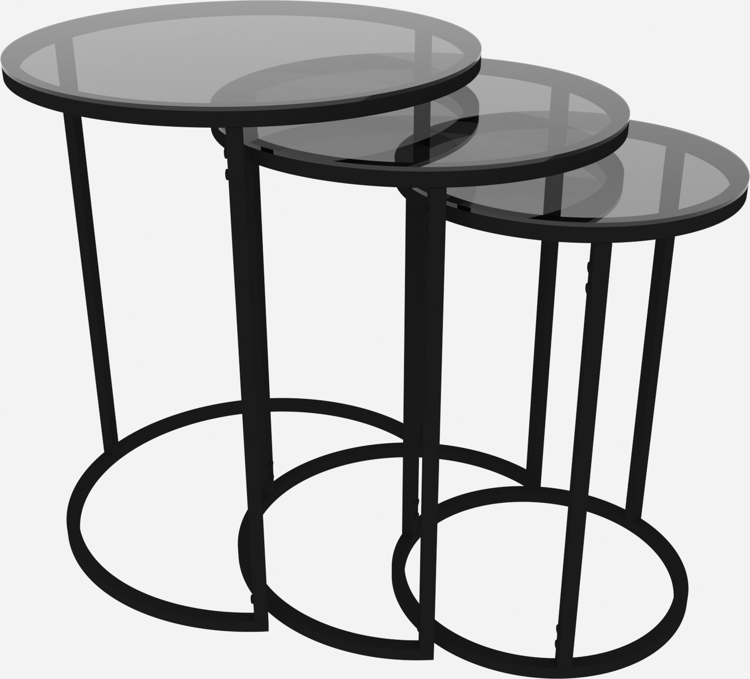 Kyoto satsbord �34/42/50 cm - Svart