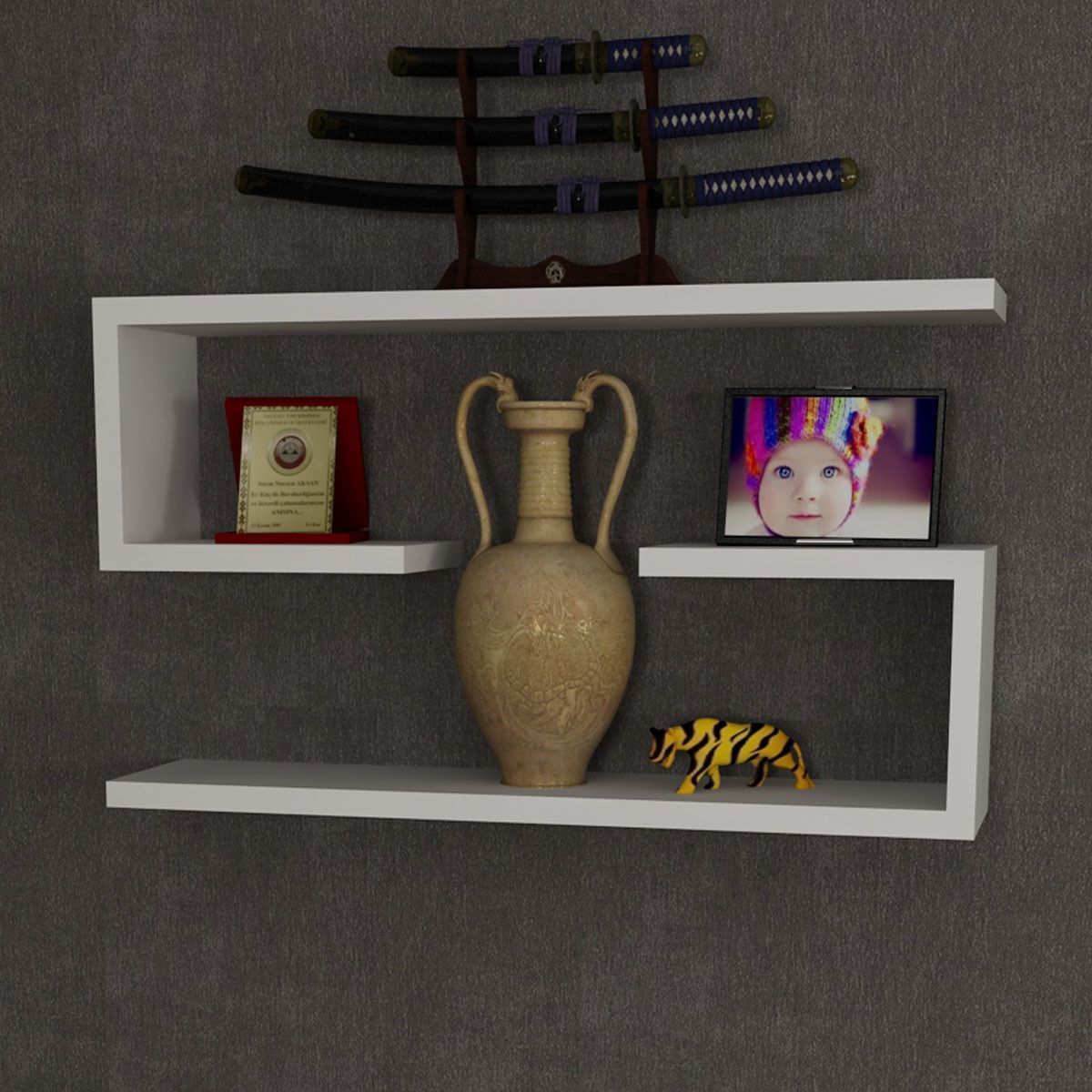 Jenika wandplank - Wit