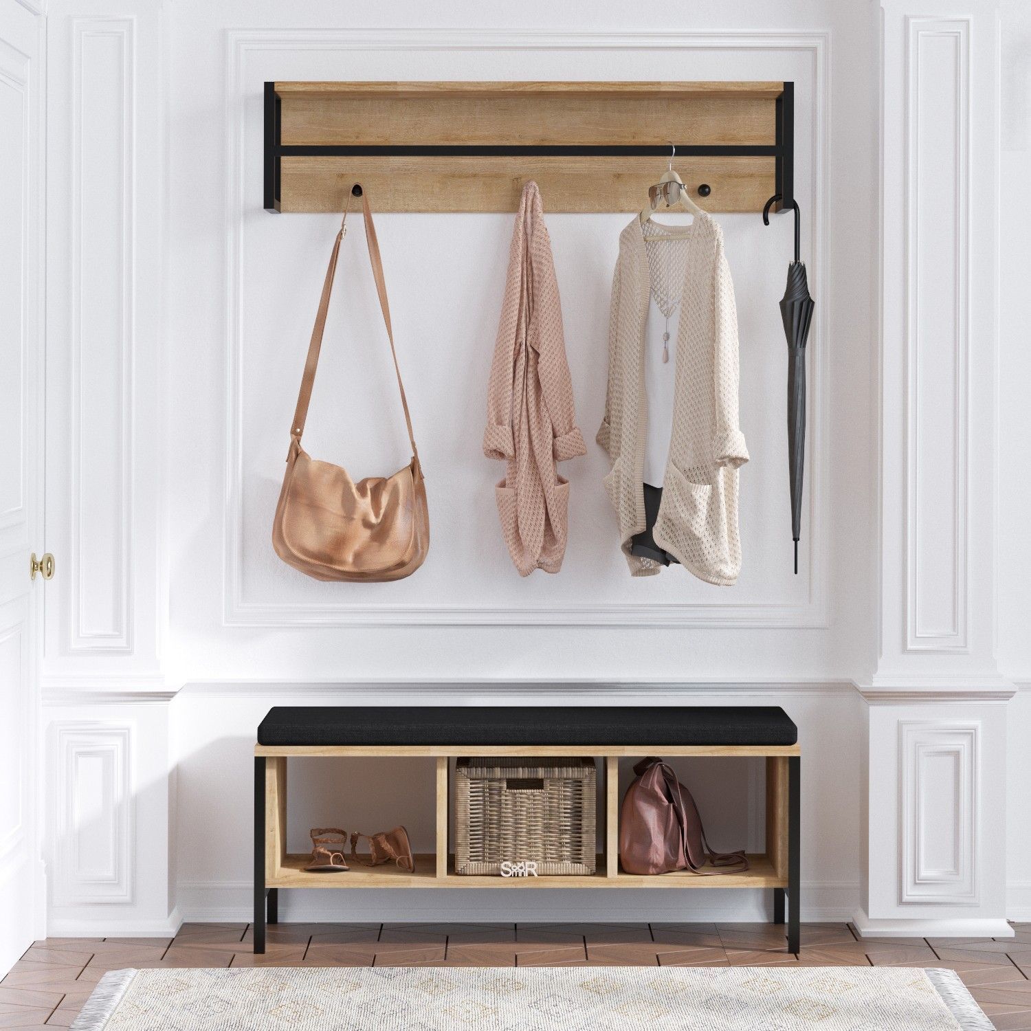 Shana hallm�bel - Ek/svart