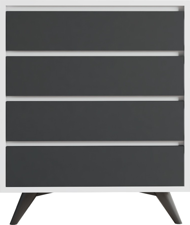 Suvera ladekast - Wit/antraciet