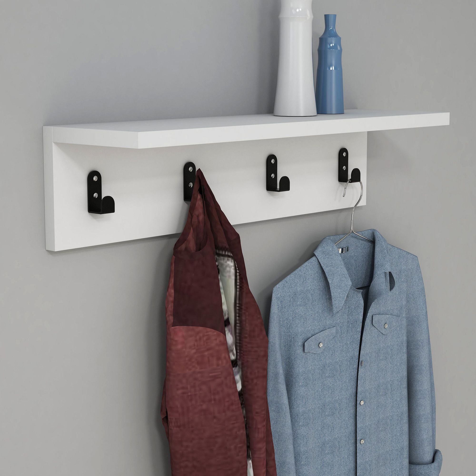 Ayla wandplank - Wit