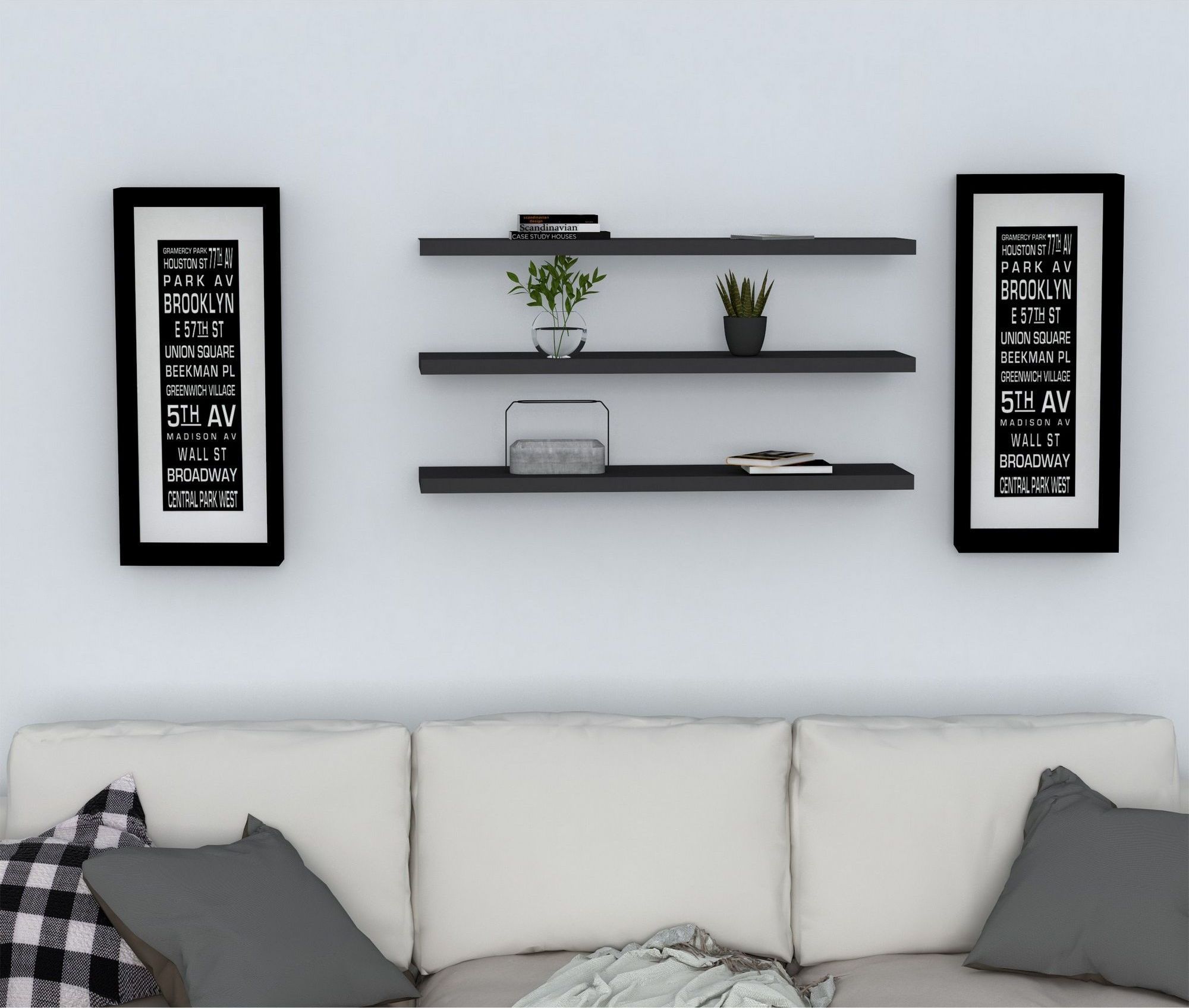 Boss wandplank - Antraciet