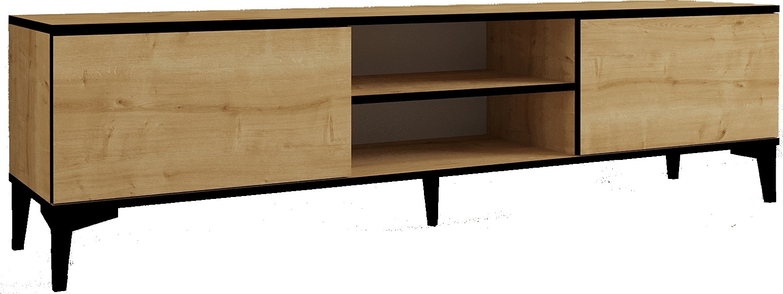 Donat mediabank - Saffier eiken/zwart