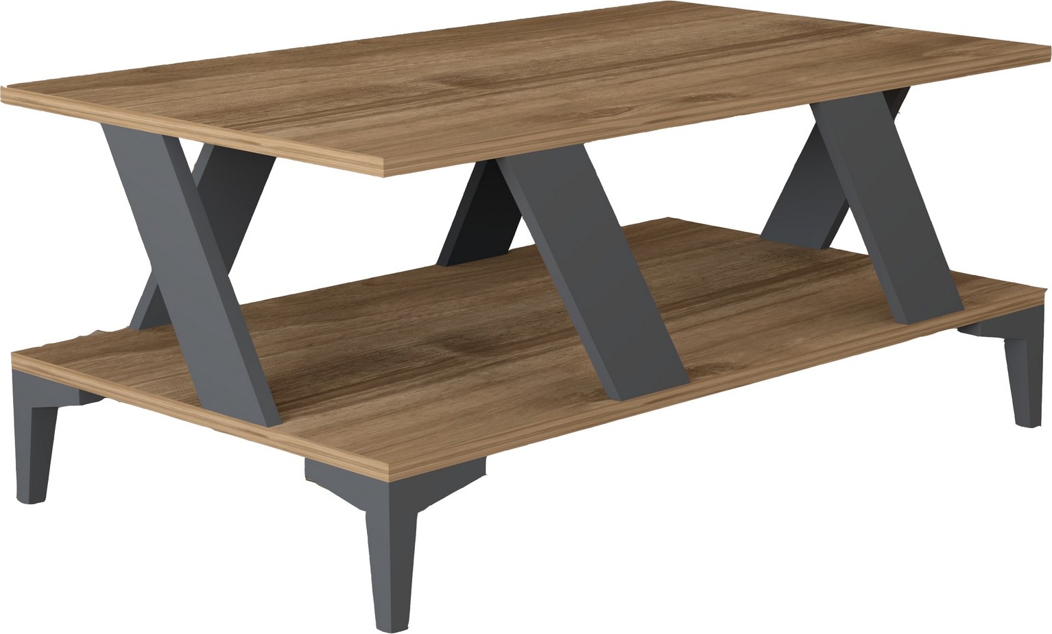 Tabla salontafel 100 x 40 cm - Antraciet/walnoot Tabla salontafel 100 x 40 cm - Antraciet/walnoot