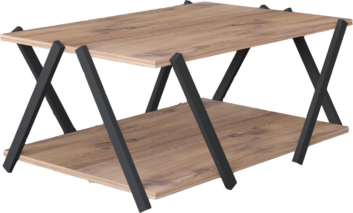 Lara soffbord 93,6 x 41,2 cm - Antracit/ek