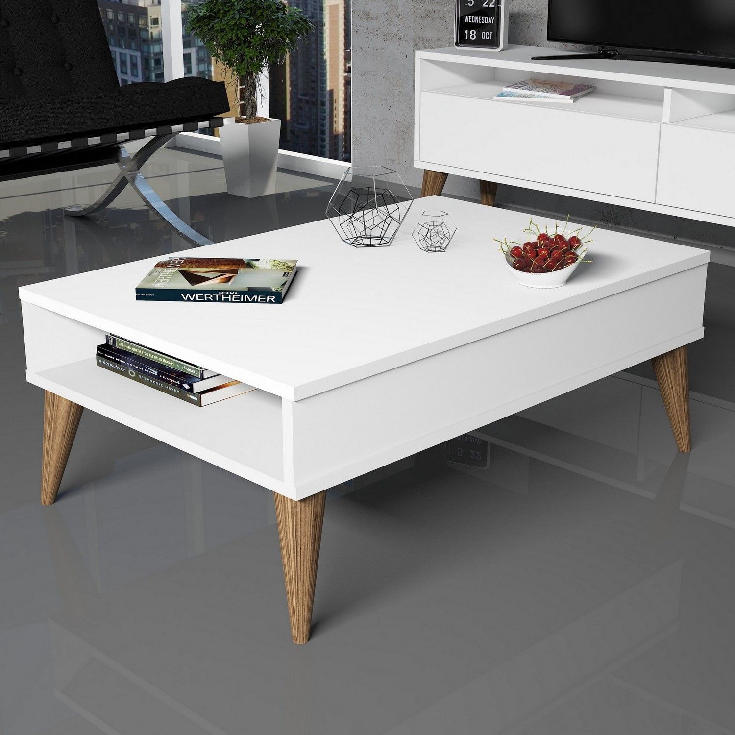 Beste salontafel 90 x 60 cm - Wit