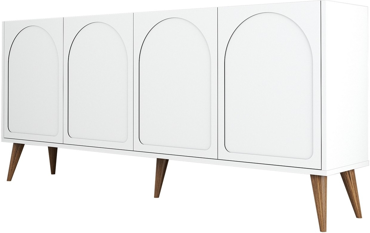 Lyon dressoir - Wit/walnoot