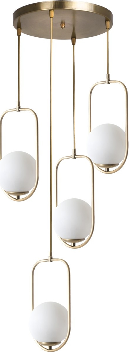 Helper taklampa 4 - Vit/koppar