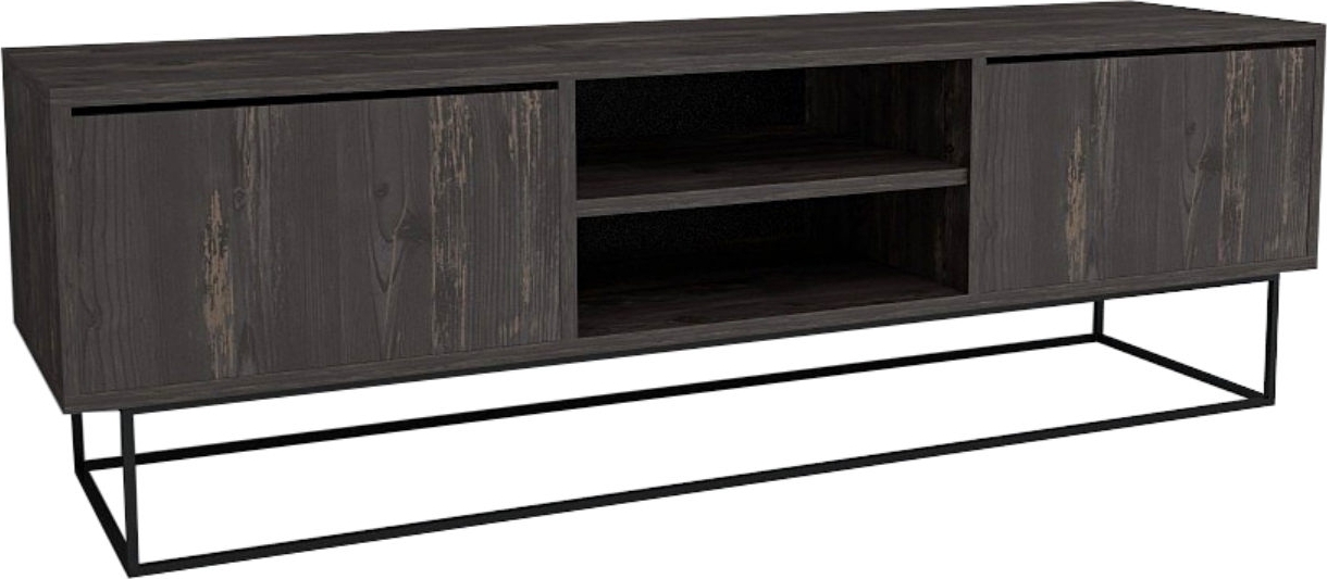 Control mediabank 140 cm - Donkerbruin/zwart