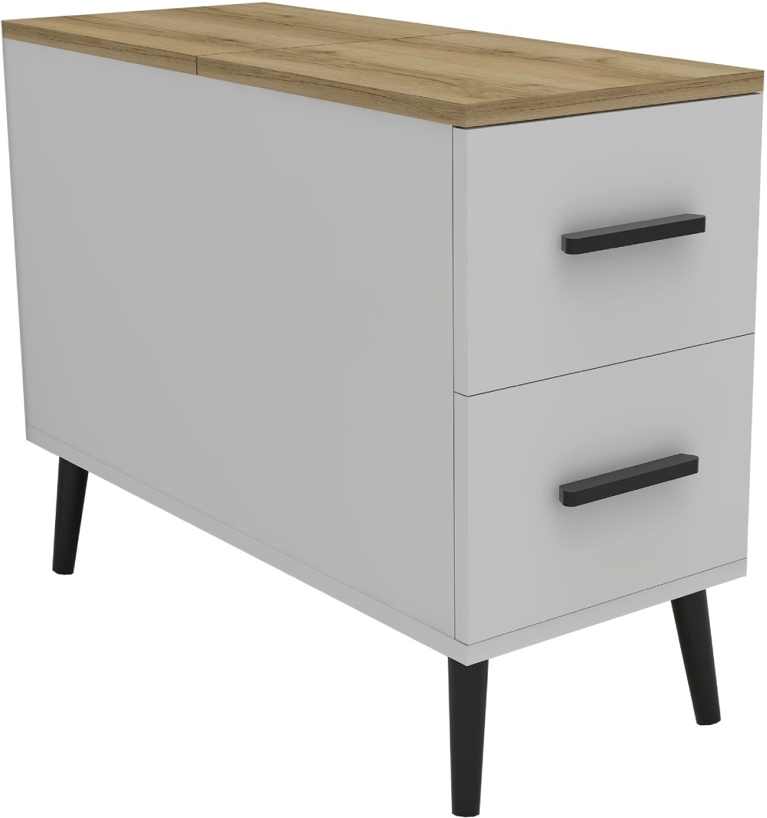 Eilandbijzettafel - Wit/beige