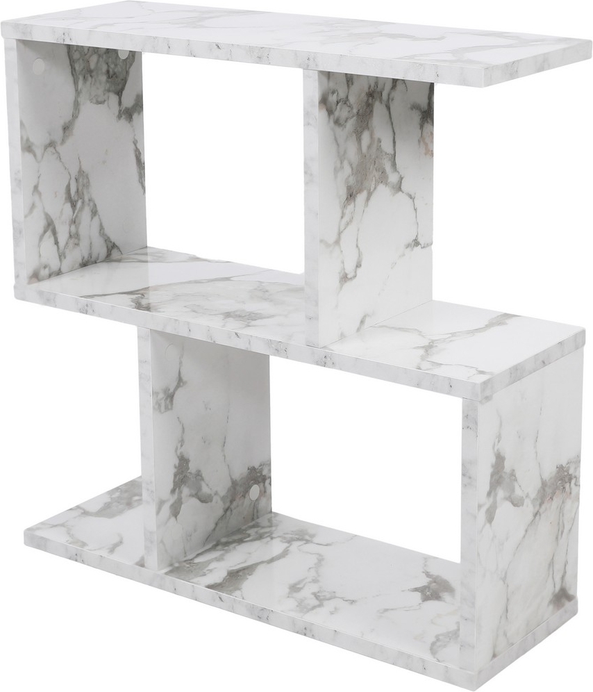 Life bijzettafel 60 x 20 cm - Wit/zwart