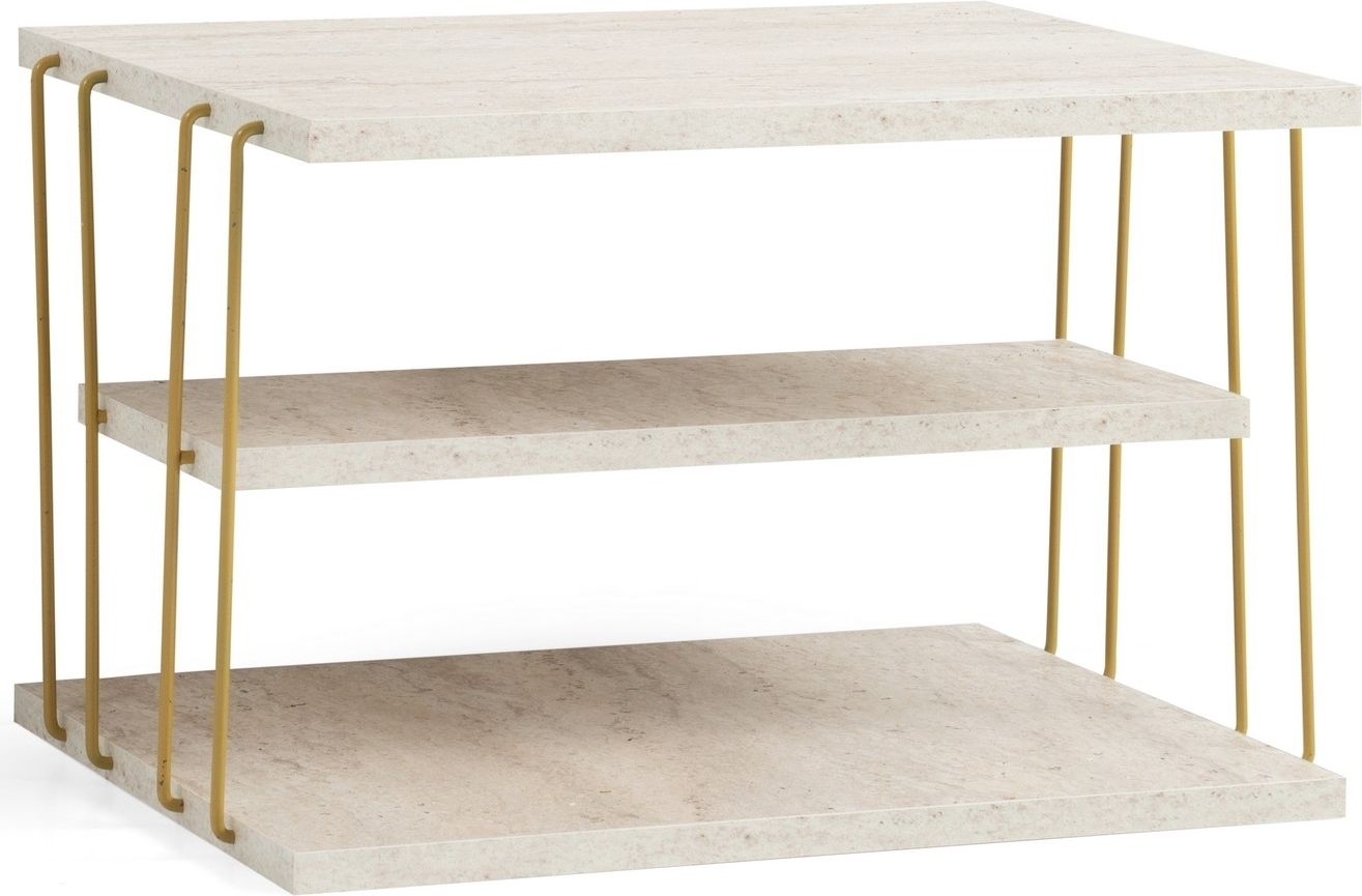 Lifon bijzettafel - Goud/marmer