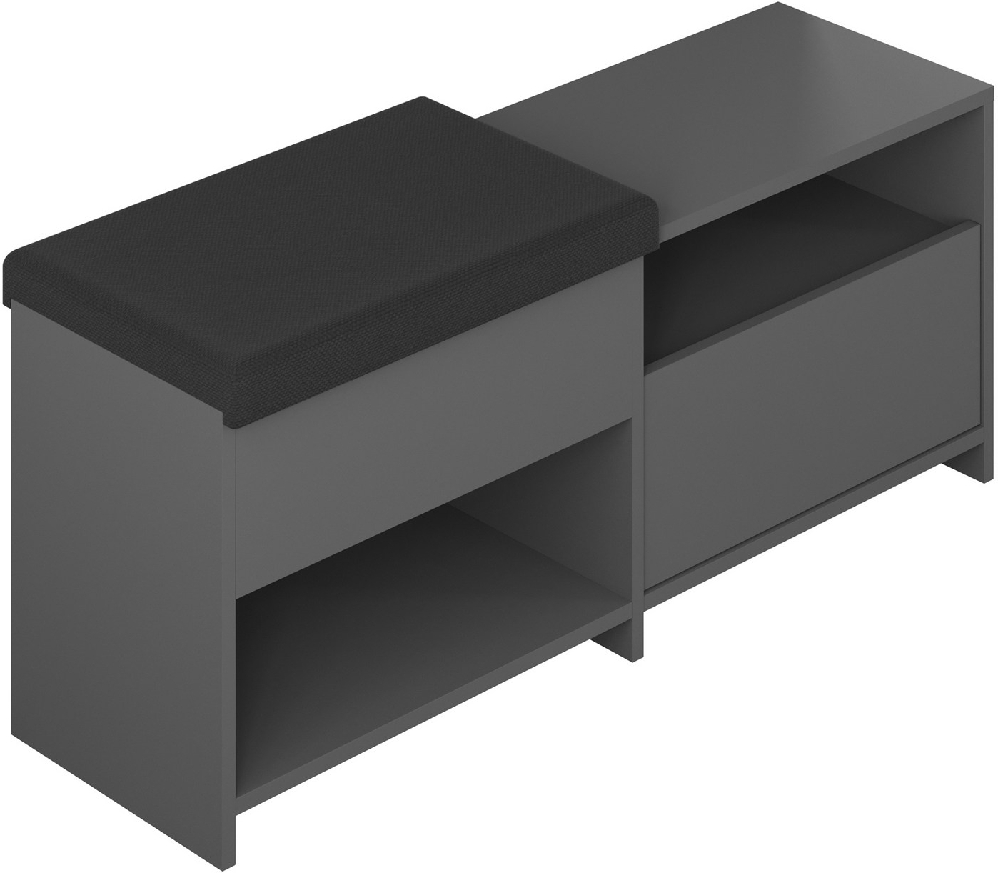 Filux halbank - Antraciet
