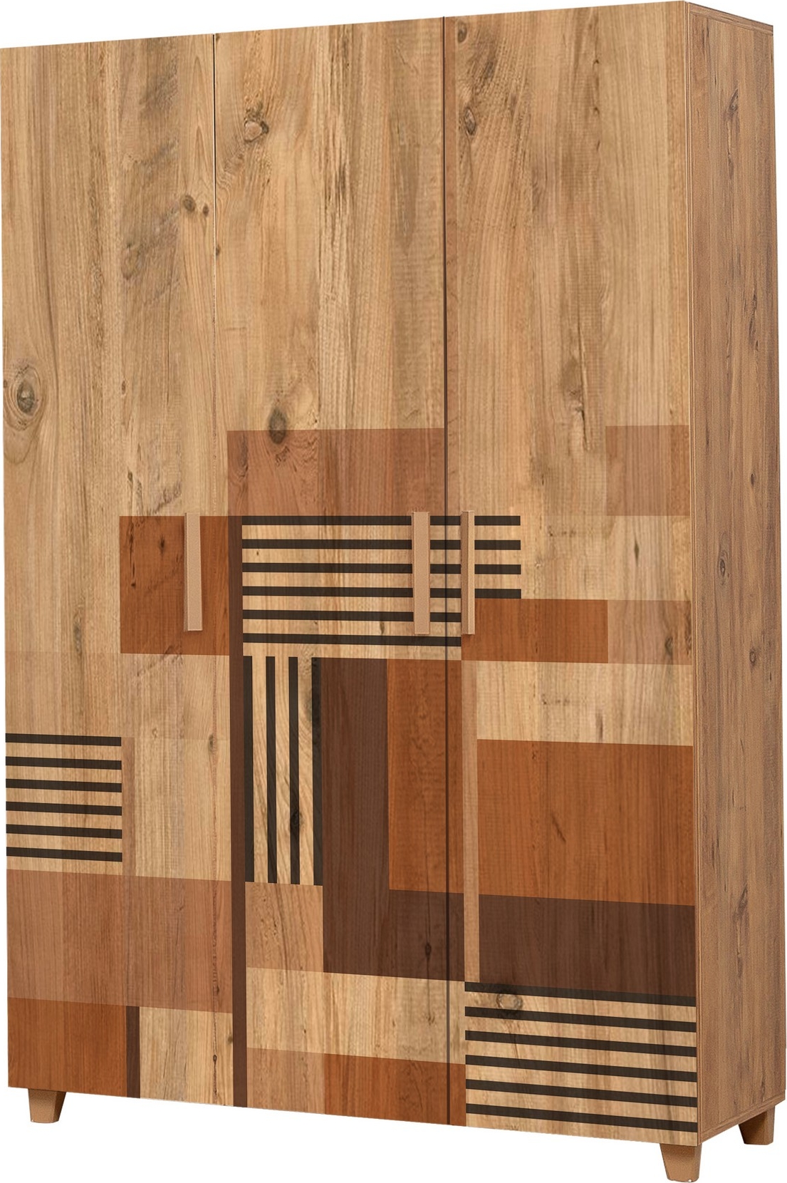 Leva Colorblock garderob - Furu