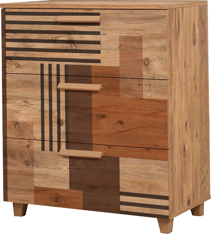 Leva Colorblock ladekast - Grenen