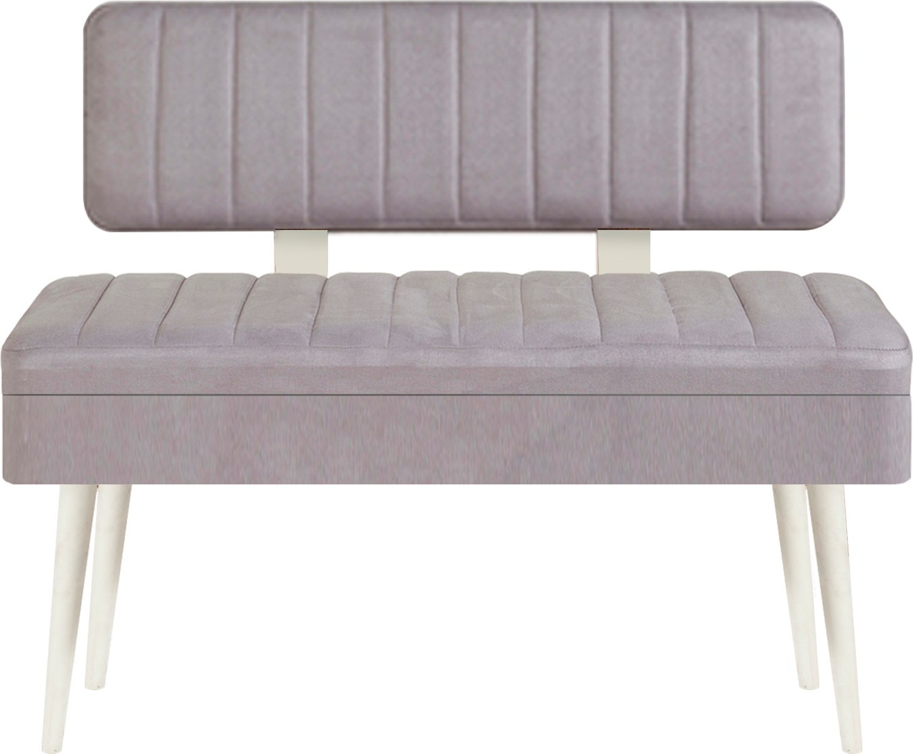 Vina bank met rugleuning - Wit/grijs