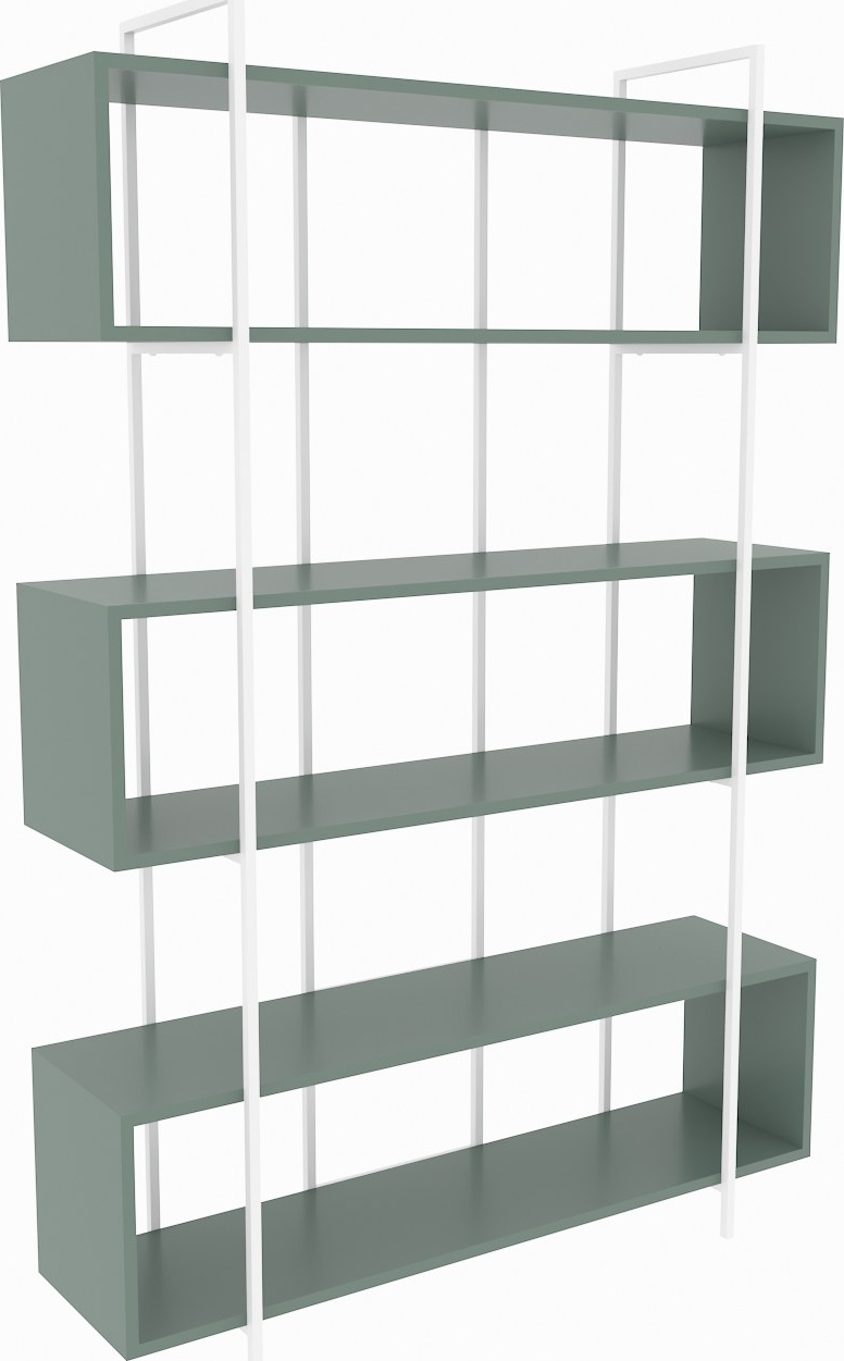 Bruti bokhylla - Gr�n/vit