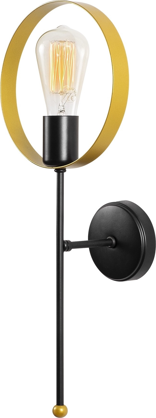 Haldur wandlamp 3936 - Goud/zwart Haldur wandlamp 3936 - Goud/zwart