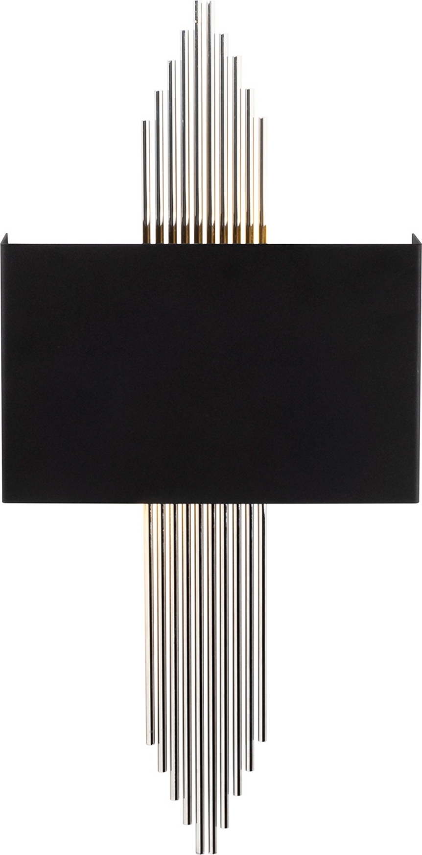 Harmonische wandlamp - Zwart/zilver