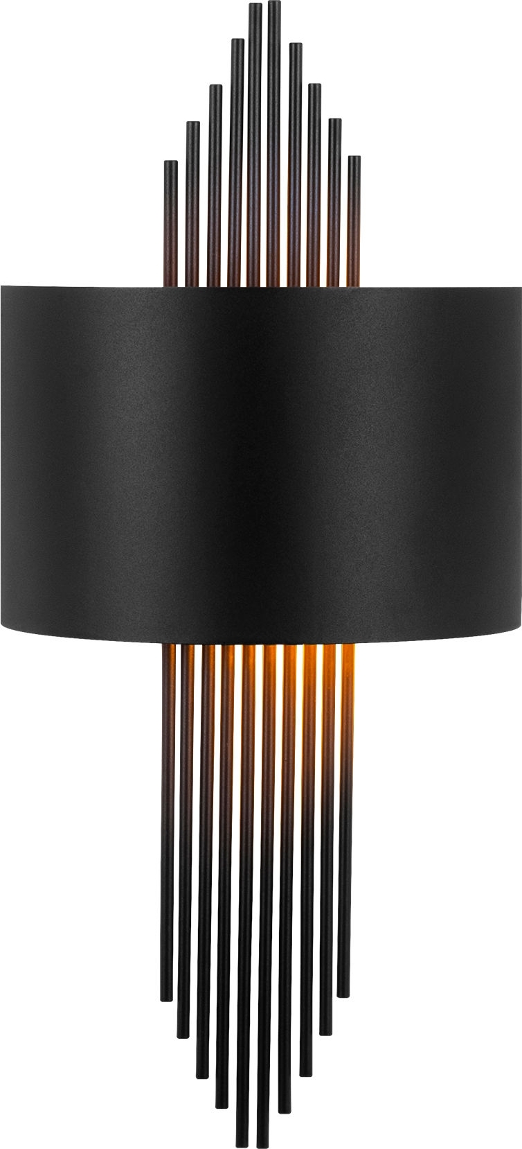 Harmonic Curve wandlamp - Zwart