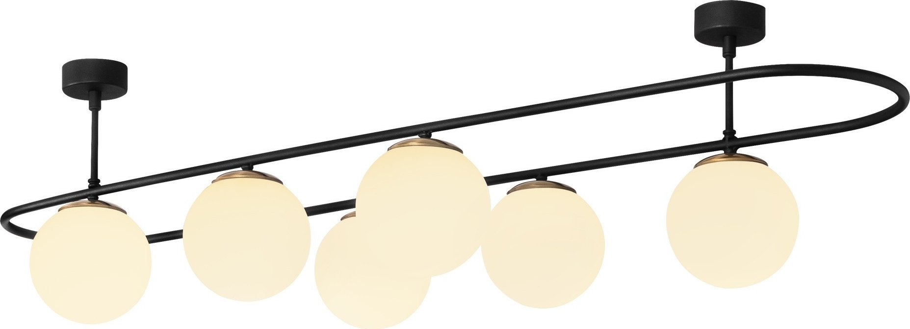 Abakus plafondlamp 4911 - Zwart/wit