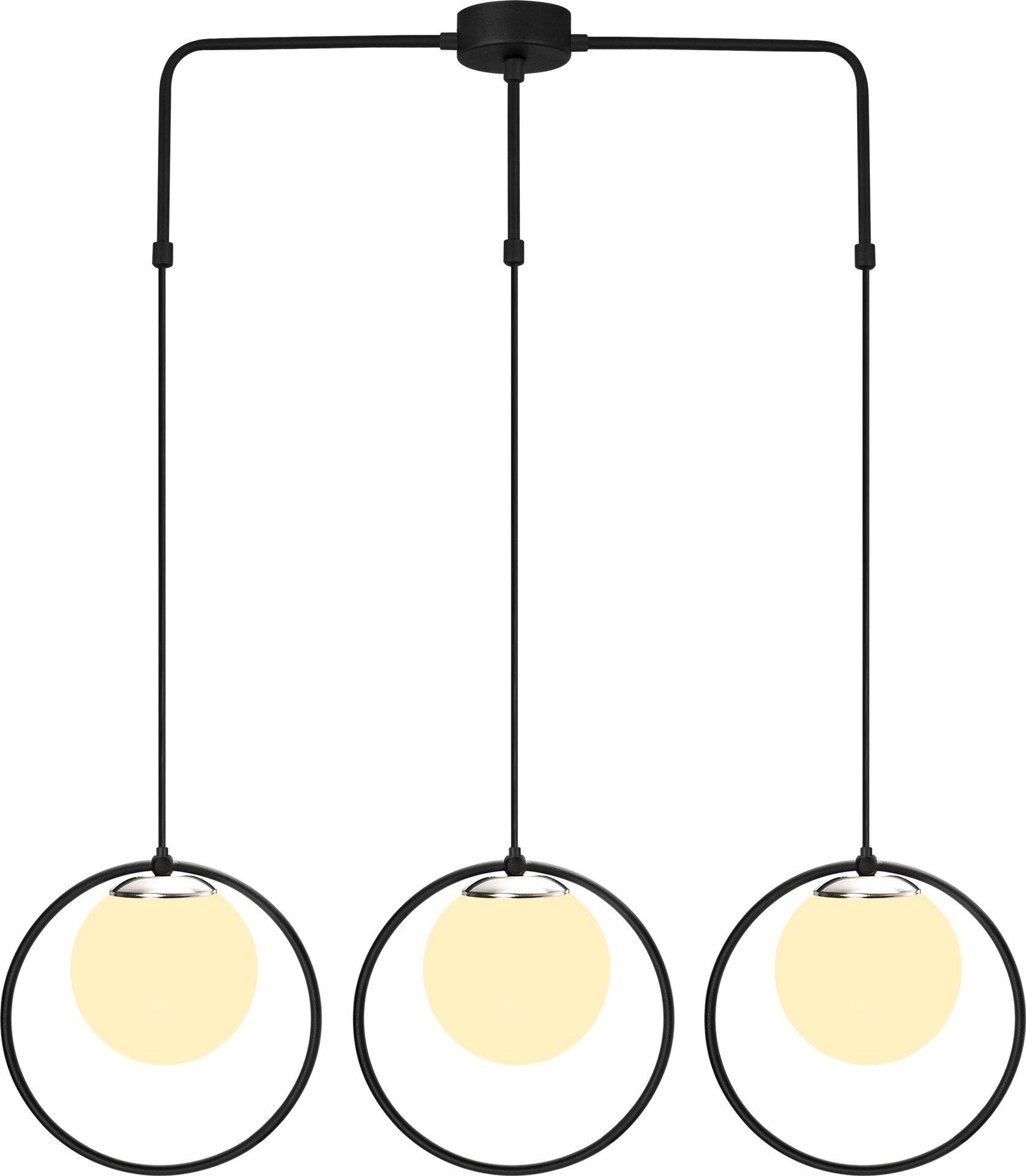 Dolly plafondlamp 6231 - Zwart/wit
