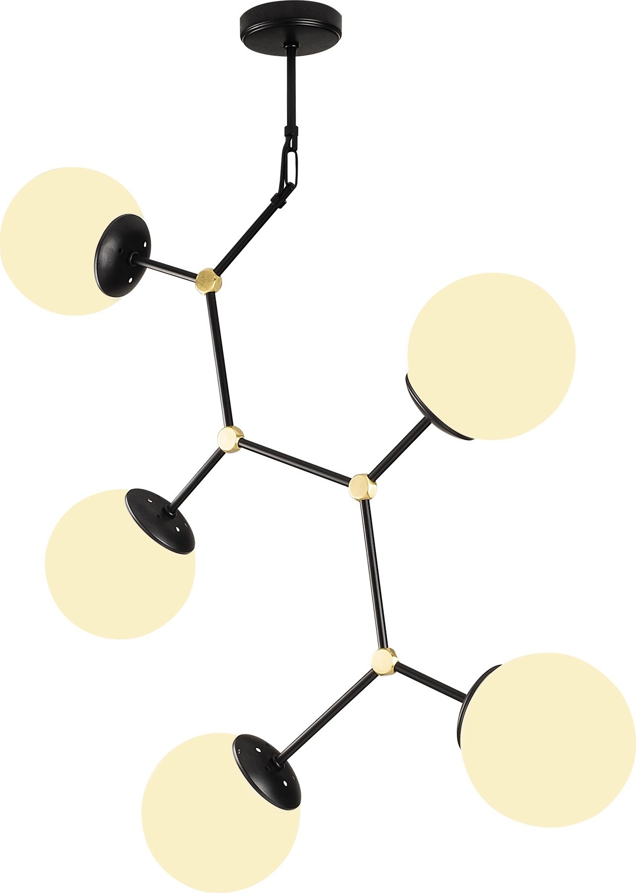 Damar plafondlamp 6311 - Zwart/wit Damar plafondlamp 6311 - Zwart/wit
