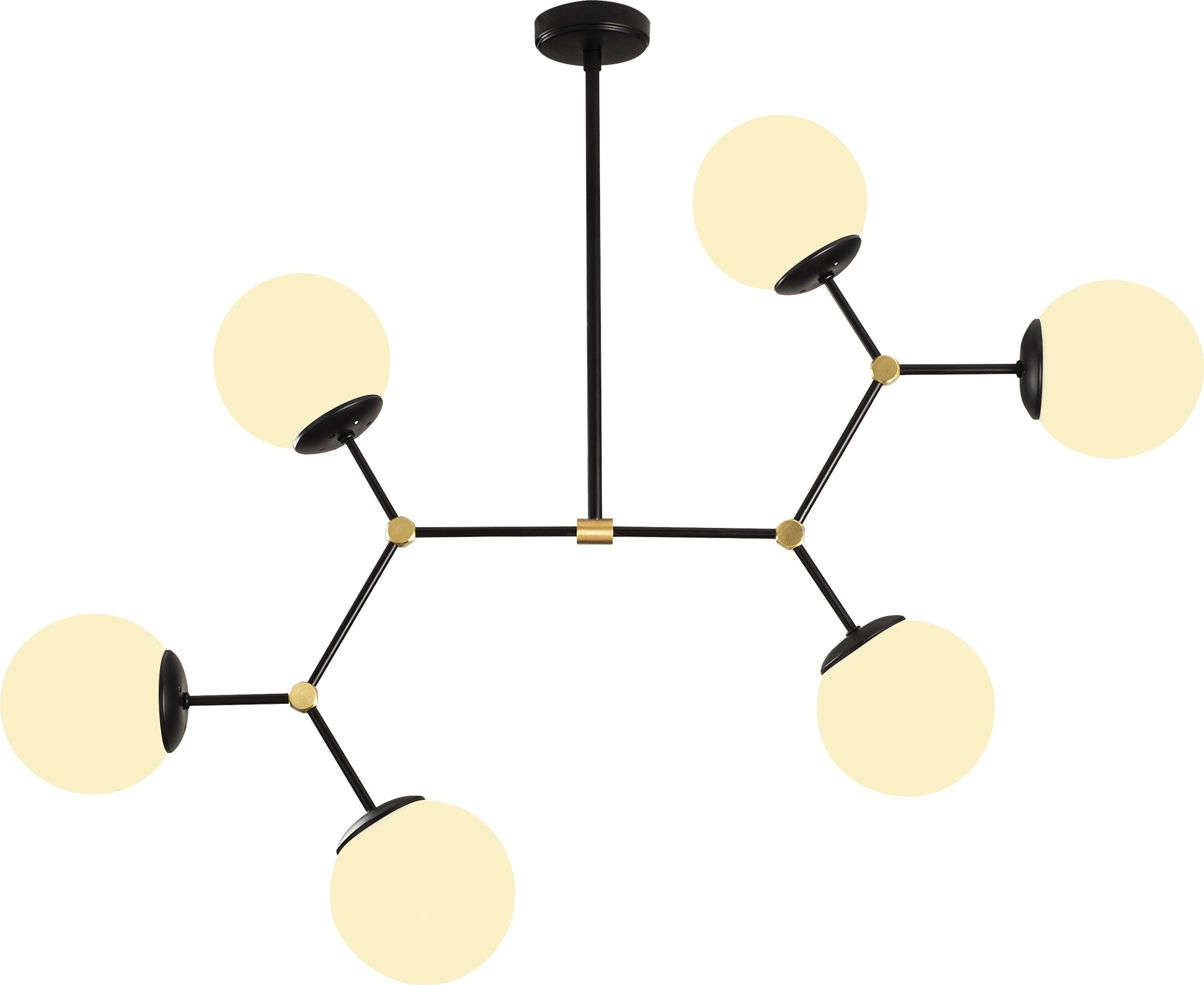 Damar plafondlamp 6326 - Zwart/wit