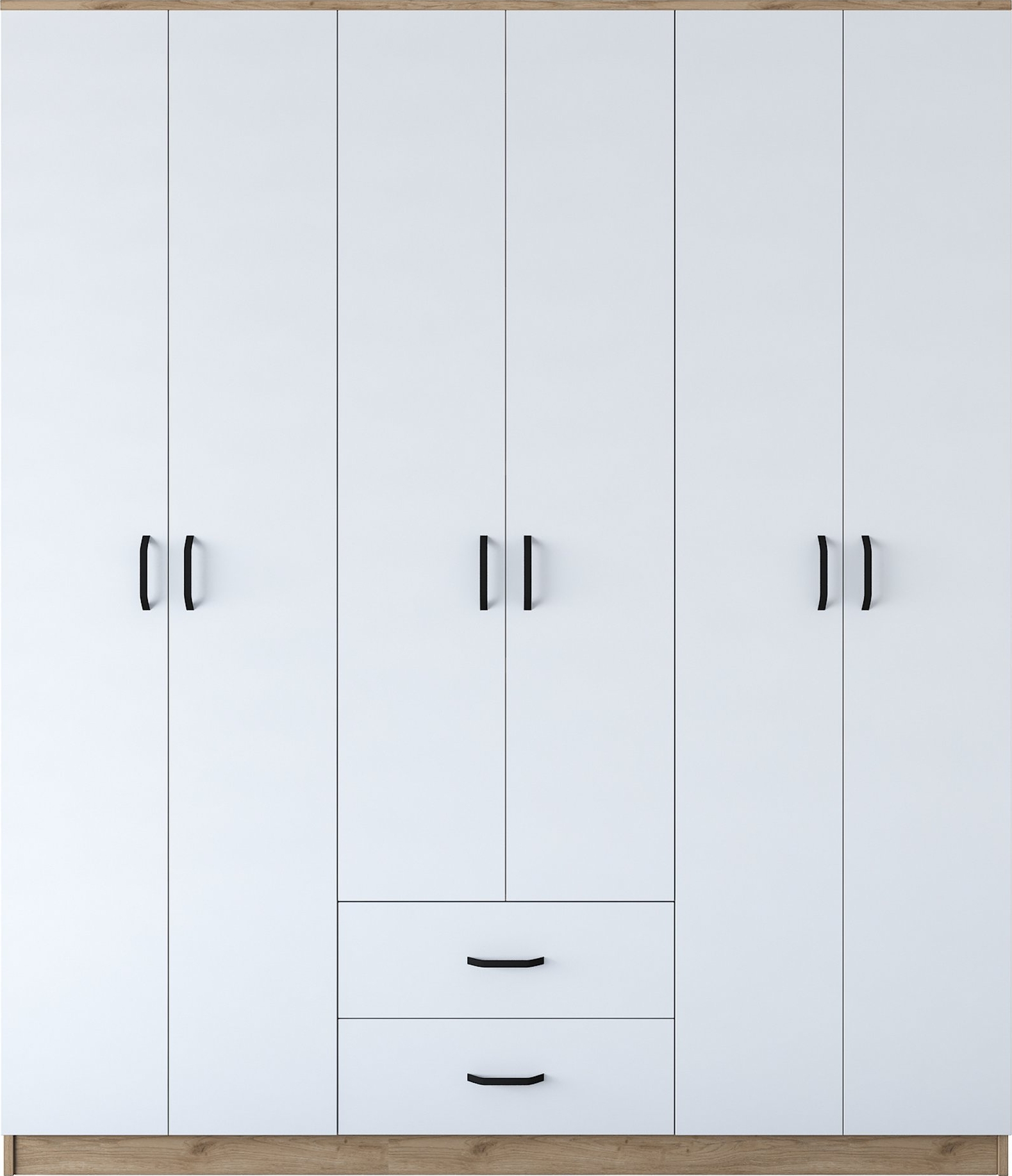 Baden kledingkast 13 - Walnoot/wit