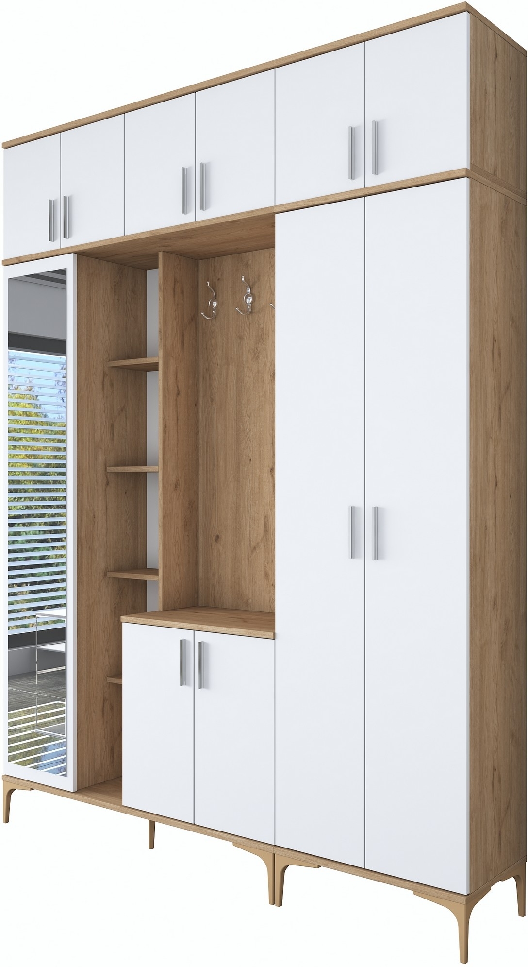 Esa hallm�bel 180 x 37,5 x 240 cm Variant A - Valn�t/vit