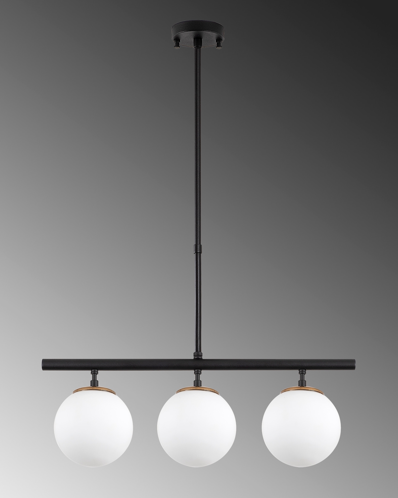 Atlas taklampa 10281 - Svart/antik/vit