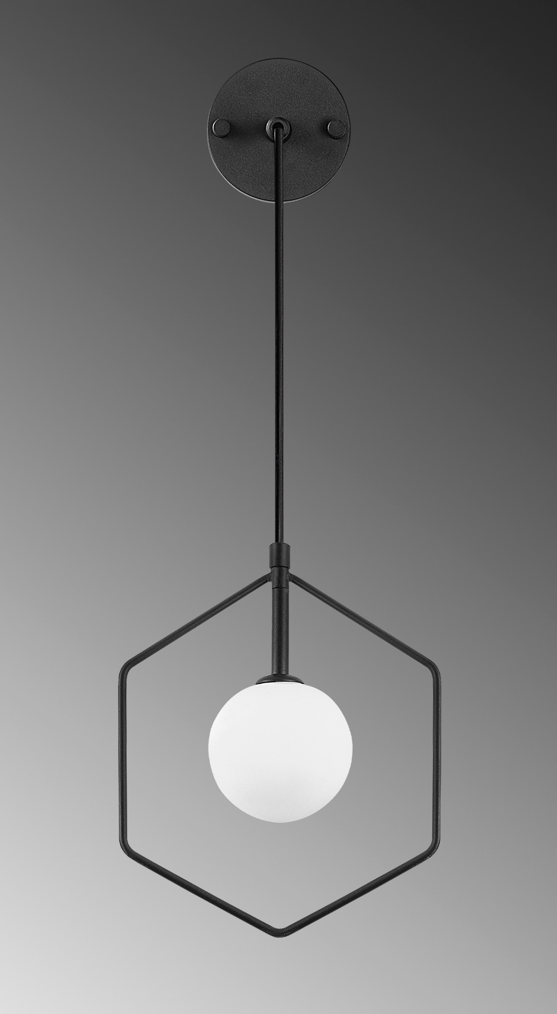 Geometry wandlamp 11105 - Zwart/wit