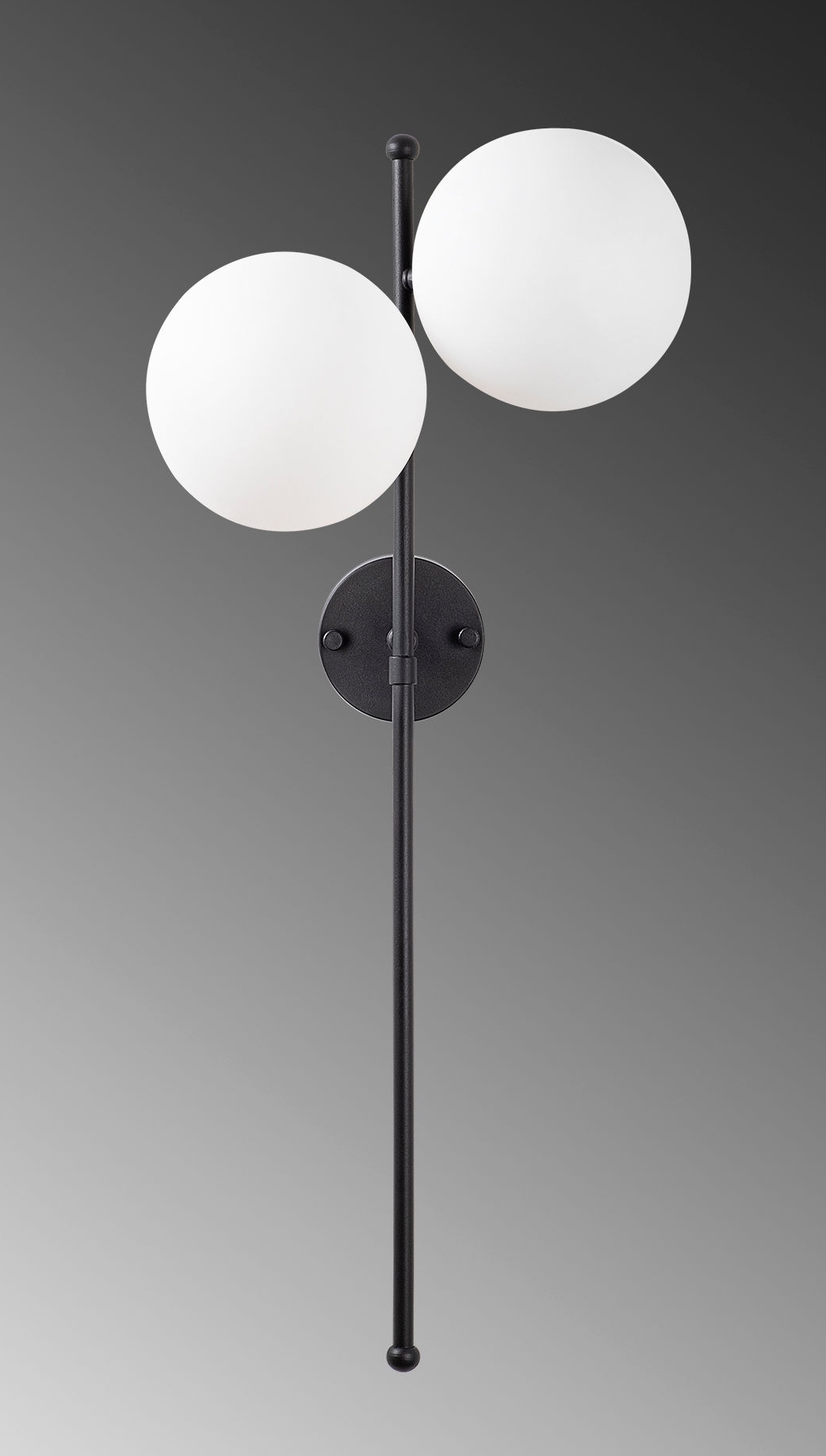 Facetgeslepen wandlamp 10420 - Zwart/wit