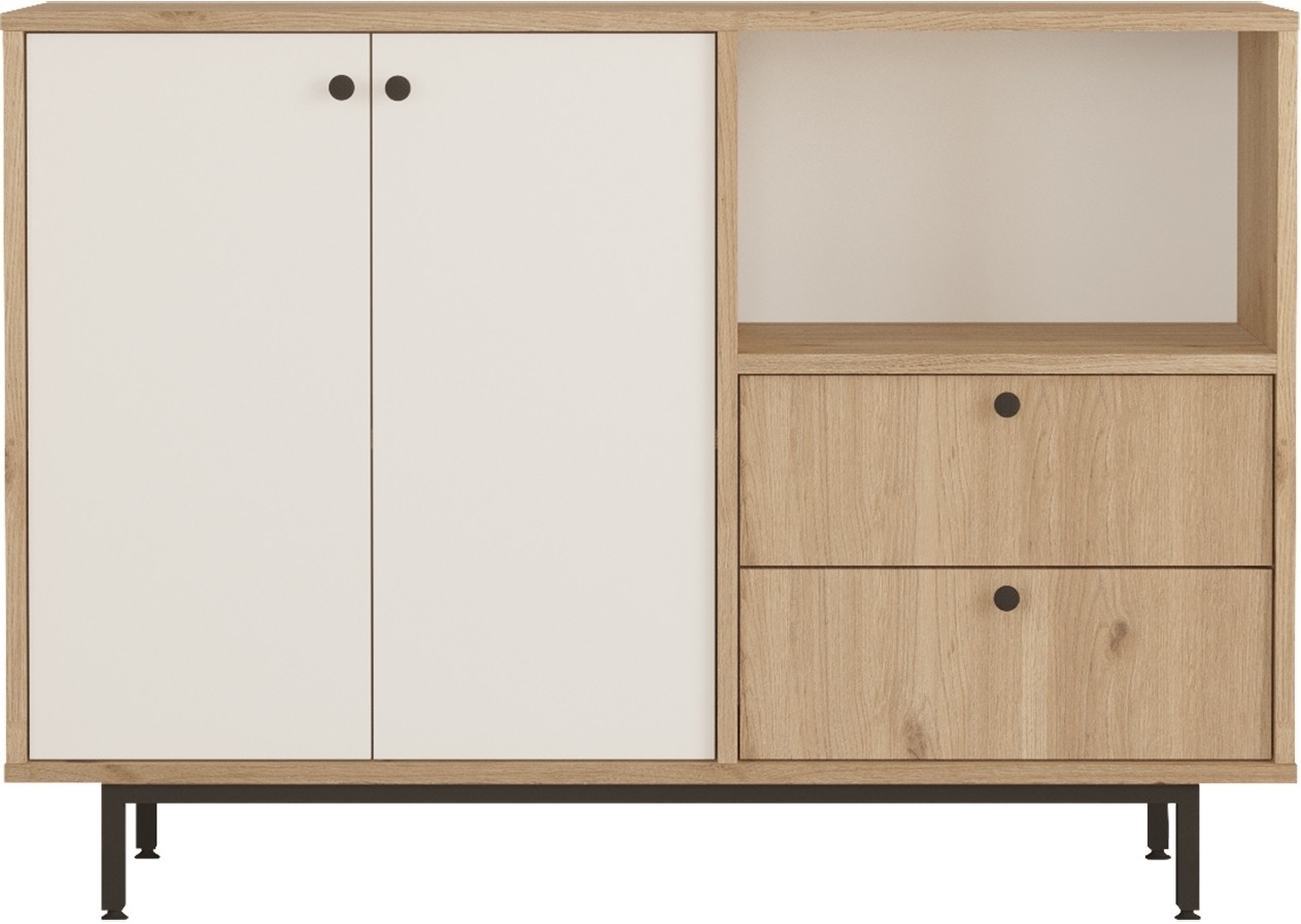 Royce keukenkast 2 - Eiken/wit