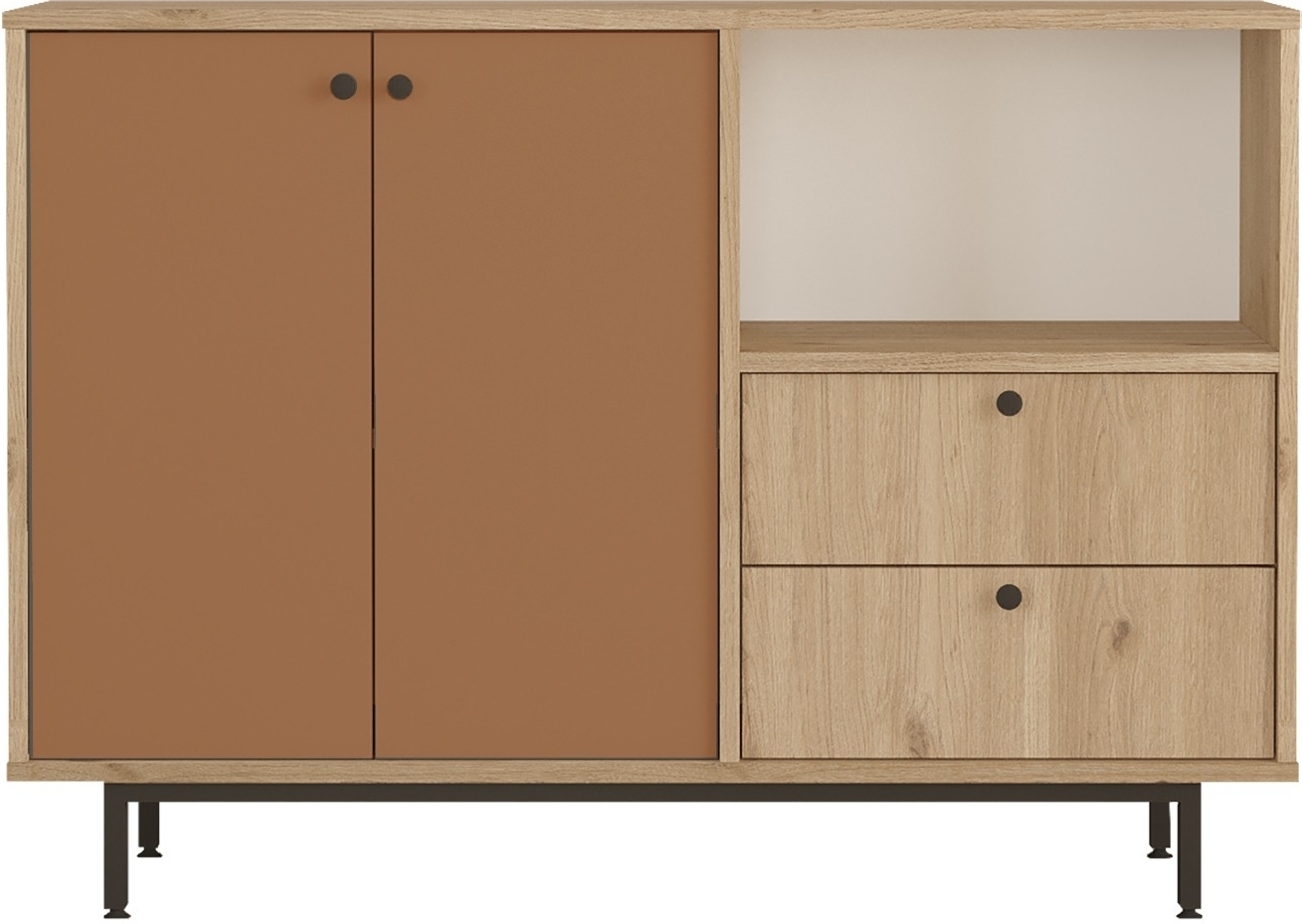 Royce keukenkast 2 - Eiken/baksteenrood Royce keukenkast 2 - Eiken/baksteenrood