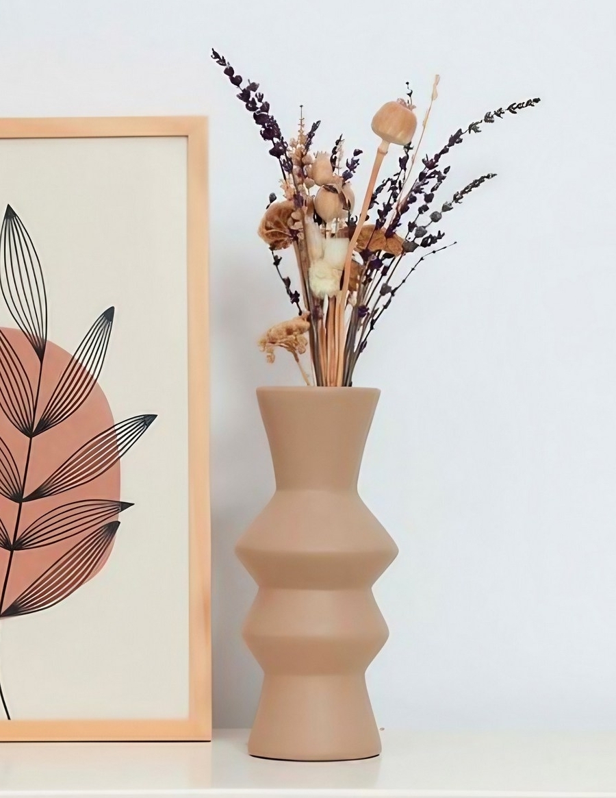 Rolo vaas - Lichtbruin