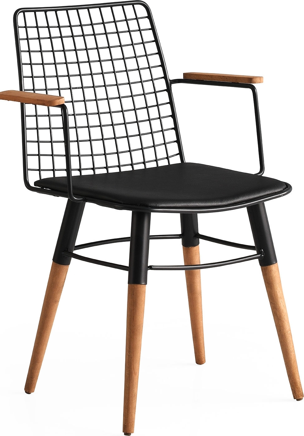 Trench stolset - Svart/valnöt Trench stolset - Svart/valnöt