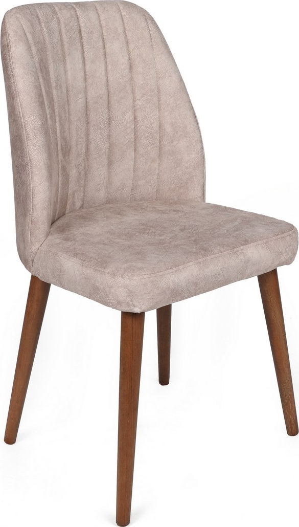 Alfred eetkamerstoelen set - Mink/walnoot