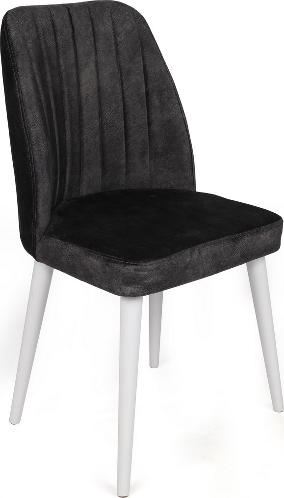 Alfred eetkamerstoelenset - Antraciet/wit Alfred eetkamerstoelenset - Antraciet/wit