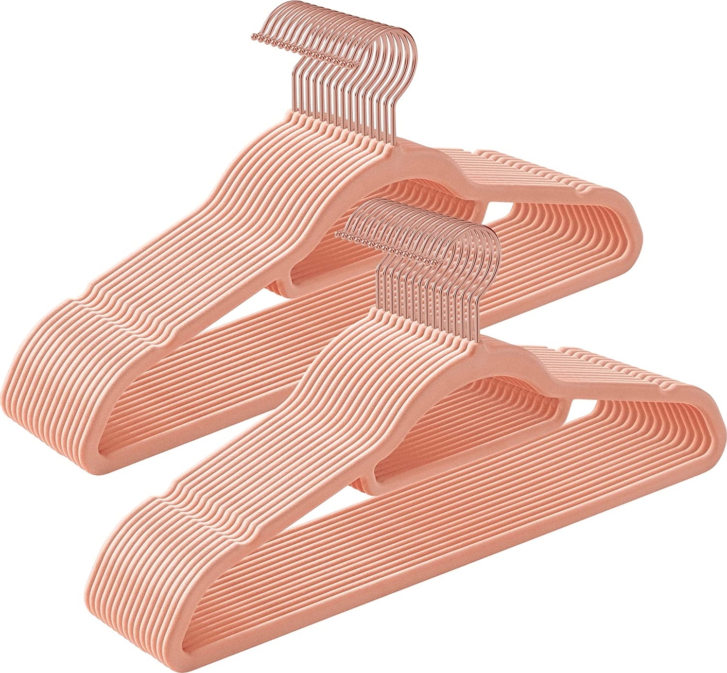 Kledinghanger, fluweel, 43,5 cm, 30 stuks - Roze Kledinghanger, fluweel, 43,5 cm, 30 stuks - Roze