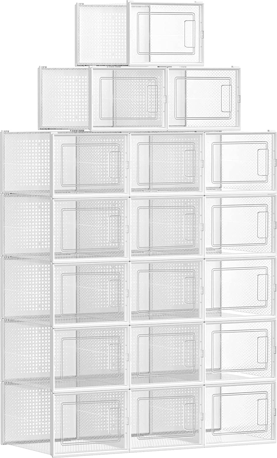 Linton opbergdoos 35x25 cm 18-pack - Transparant