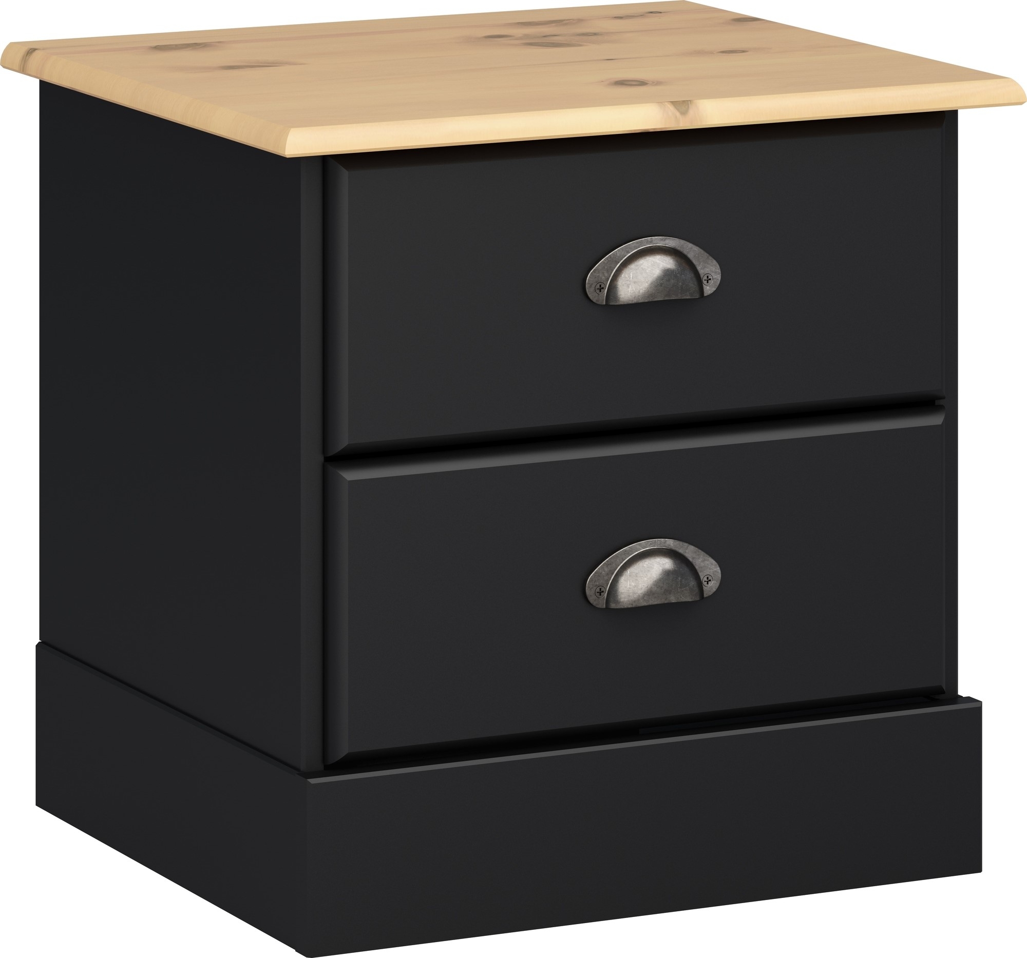 Nola nachtkastje - Zwart/beige